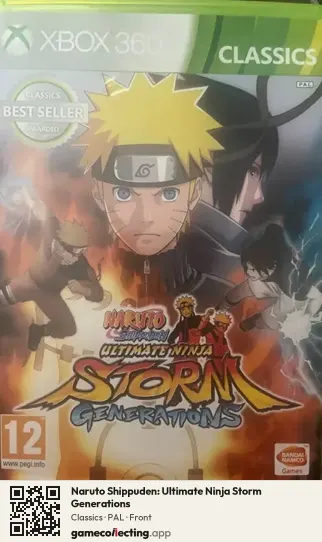 Naruto Shippuden: Ultimate Ninja Storm Generations Xbox 360, PAL box front