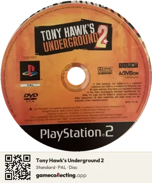 Tony Hawk's Underground 2 PlayStation 2, PAL disc