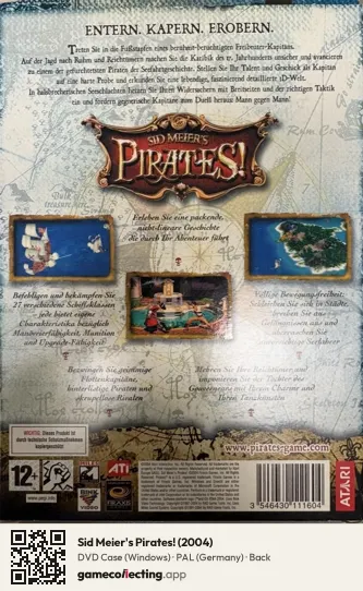 Sid Meier's Pirates! (2004) Computer, Germany box back