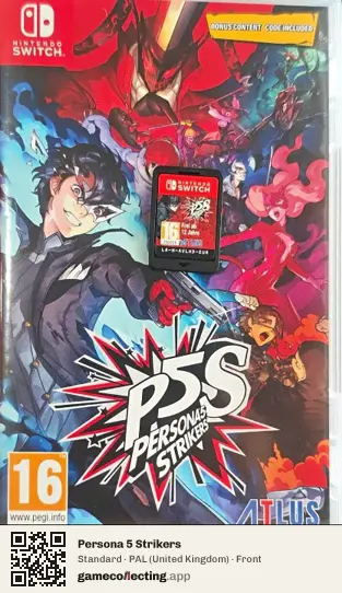 Persona 5 Strikers Nintendo Switch, United Kingdom box front