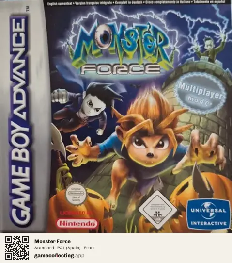 Monster Force Game Boy Advance, Spain box front