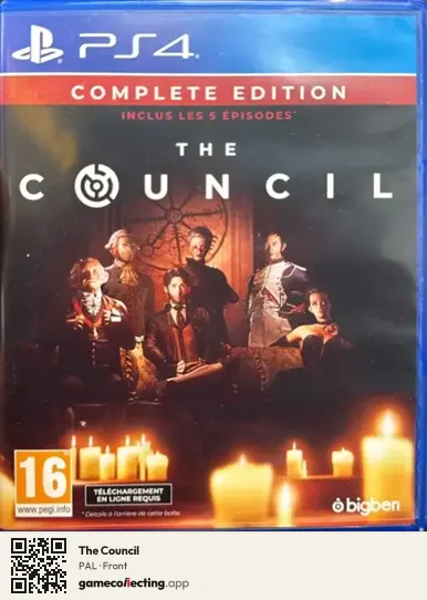 The Council PlayStation 4, PAL box front