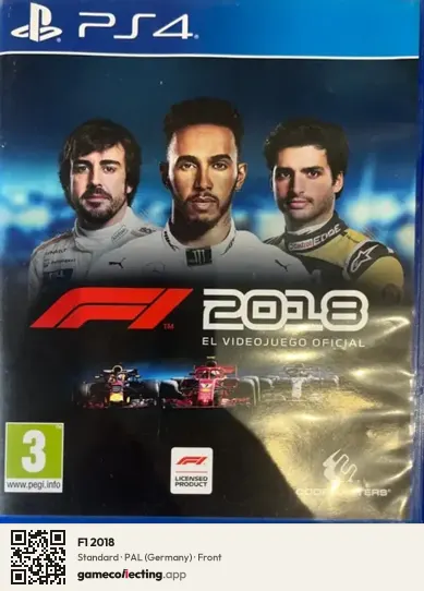 F1 2018 PlayStation 4, Germany box front