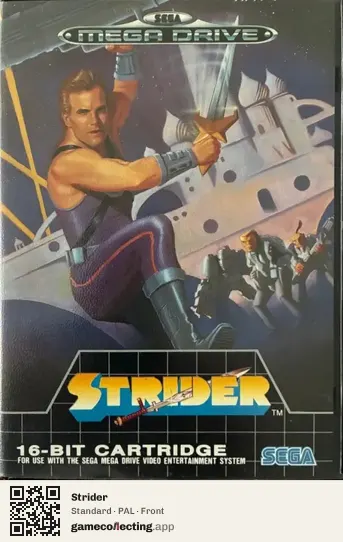 Strider Sega Mega Drive / Genesis, PAL box front