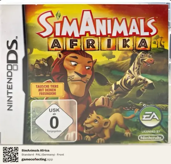 SimAnimals Africa Nintendo DS, Germany box front