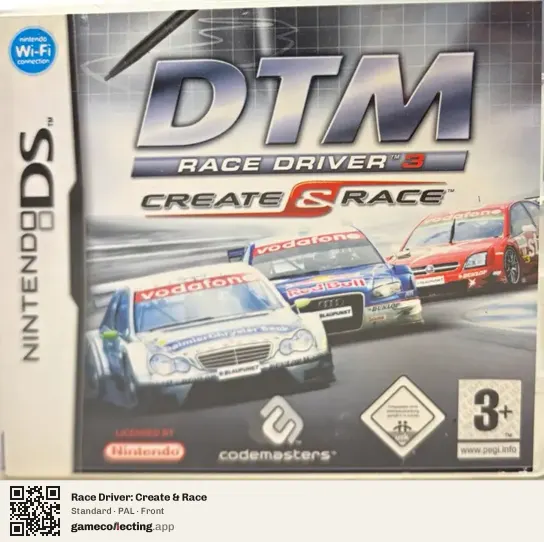 Race Driver: Create & Race Nintendo DS, PAL box front