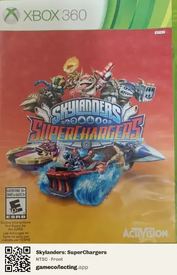 Skylanders: SuperChargers Xbox 360, NTSC box front