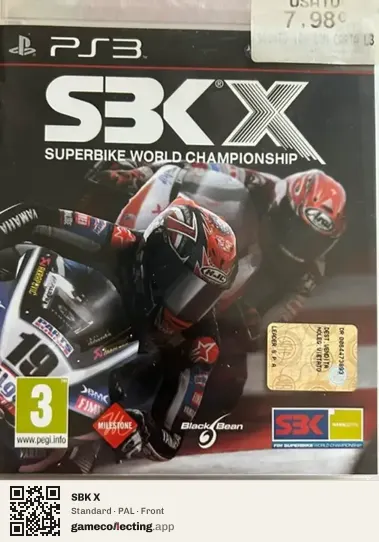 SBK X PlayStation 3, PAL box front