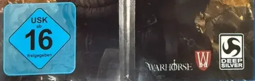 Kingdom Come: Deliverance, the USK square on its front