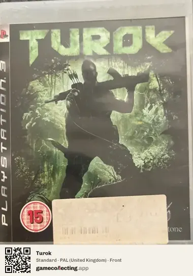 Turok PlayStation 3, United Kingdom box front