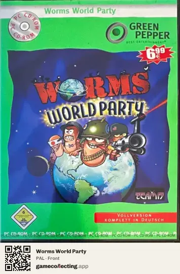 Worms World Party Computer, PAL box front