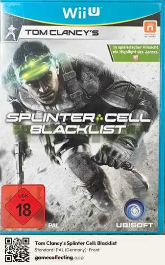 Tom Clancy's Splinter Cell: Blacklist Nintendo Wii U, Germany box front