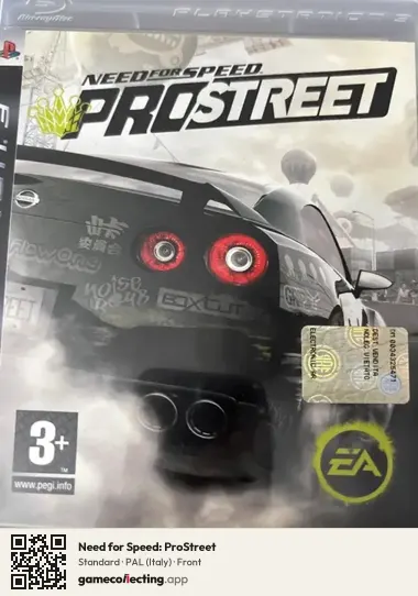 Need for Speed: ProStreet PlayStation 3, Italy box front