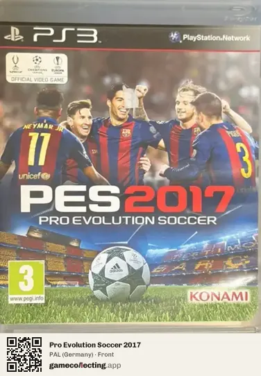 Pro Evolution Soccer 2017 PlayStation 3, Germany box front