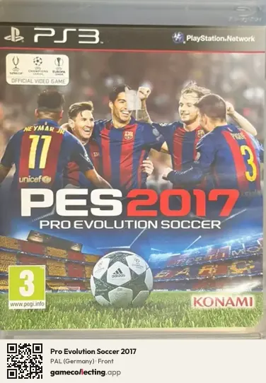 Pro Evolution Soccer 2017 PlayStation 3, Germany box front