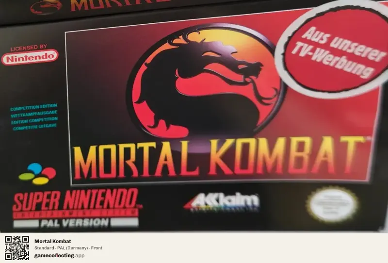 Mortal Kombat Super Nintendo Entertainment System, Germany box front