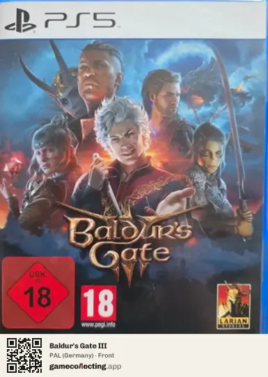 Baldur's Gate III PlayStation 5, Germany box front
