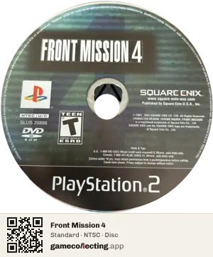 Front Mission 4 PlayStation 2, NTSC disc