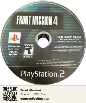 Front Mission 4 PlayStation 2, NTSC disc