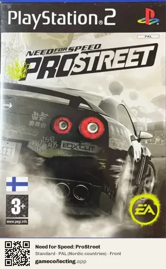 Need for Speed: ProStreet PlayStation 2, Nordic countries box front