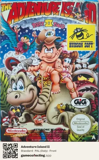 Adventure Island II Nintendo Entertainment System, Italy box front