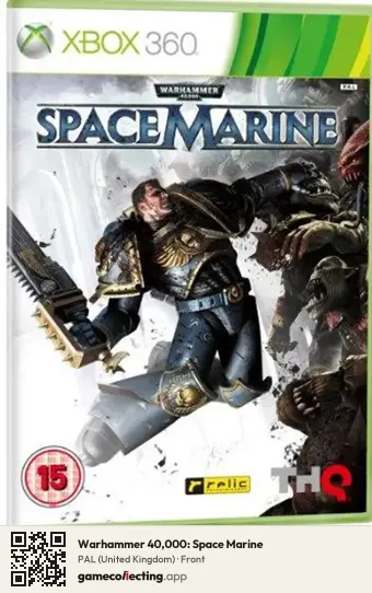 Warhammer 40,000: Space Marine Xbox 360, United Kingdom box front
