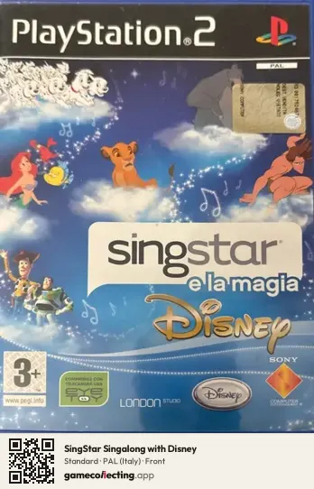 SingStar Singalong with Disney PlayStation 2, Italy box front
