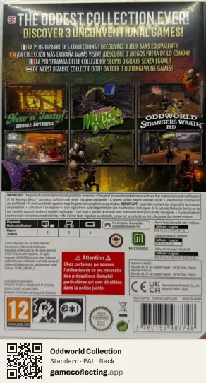 Oddworld Collection Nintendo Switch, PAL box back