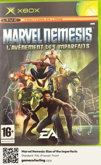 Marvel Nemesis: Rise of the Imperfects Xbox, France box front