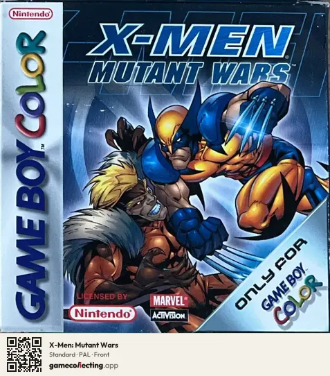 X-Men: Mutant Wars Game Boy Color, PAL box front