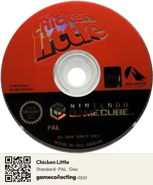 Chicken Little Nintendo GameCube, PAL disc