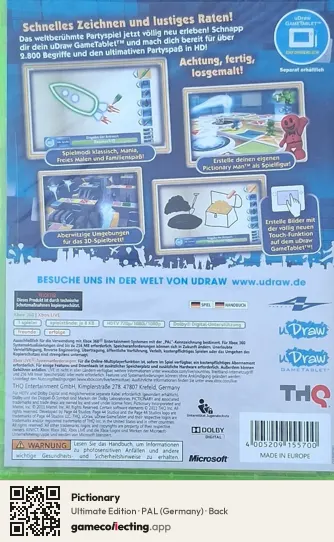 Pictionary Xbox 360, Germany box back