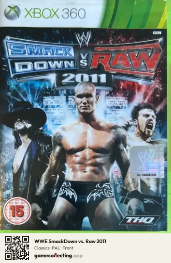 WWE SmackDown vs. Raw 2011 Xbox 360, PAL box front