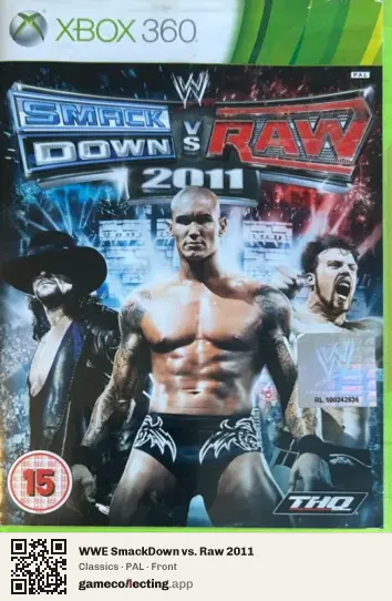 WWE SmackDown vs. Raw 2011 Xbox 360, PAL box front