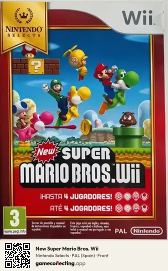 New Super Mario Bros. Wii Nintendo Wii, Spain box front
