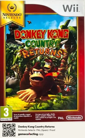 Donkey Kong Country Returns Nintendo Wii, Spain box front