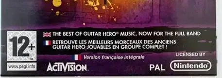 Guitar Hero: Smash Hits, the PEGI square on its front
