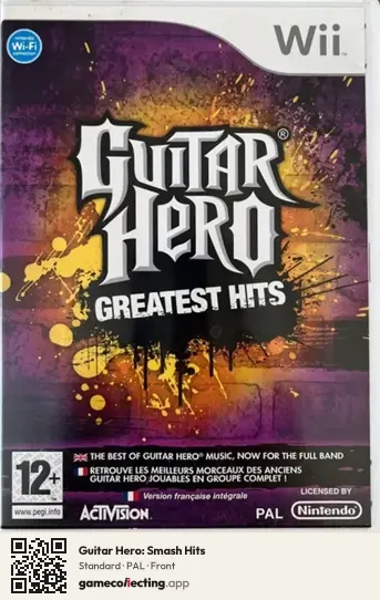 Guitar Hero: Smash Hits Nintendo Wii, PAL box front