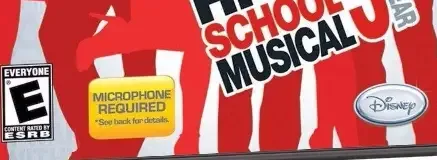 Disney Sing It: High School Musical 3: Senior Year, the ESRB box on its front