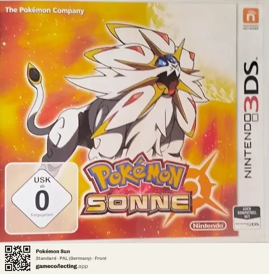 Pokémon Sun Nintendo 3DS, Germany box front