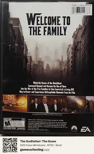 The Godfather: The Game Computer, NTSC box back