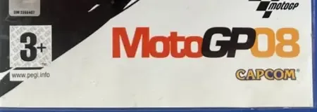MotoGP 08, the PEGI square on its front