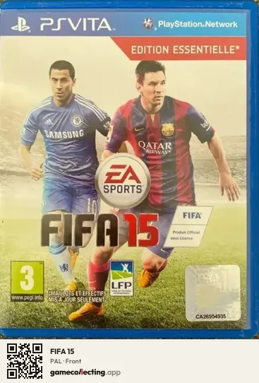 FIFA 15 PlayStation Vita, PAL box front