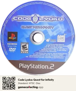 Code Lyoko: Quest for Infinity PlayStation 2, NTSC disc