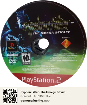 Syphon Filter: The Omega Strain PlayStation 2, NTSC disc