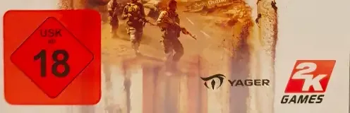 Spec Ops: The Line, the USK square on its front