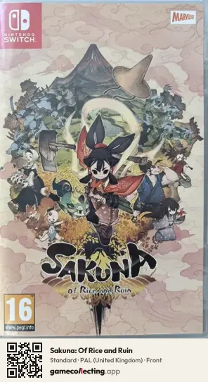 Sakuna: Of Rice and Ruin Nintendo Switch, United Kingdom box front