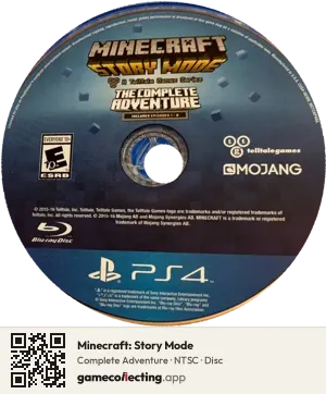 Minecraft: Story Mode PlayStation 4, NTSC disc
