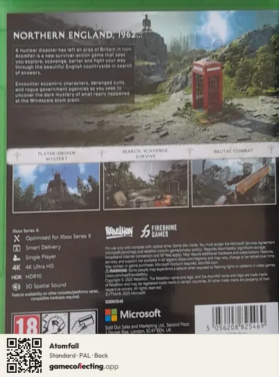 Atomfall Xbox Series X, PAL box back