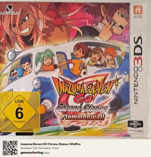 Inazuma Eleven GO Chrono Stones: Wildfire Nintendo 3DS, Germany box front